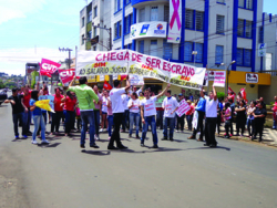 Protesto realizado no dia 30 de outubro, cobrando um melhor reajsute de sal