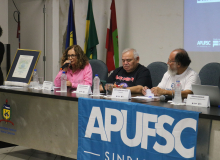 CUT-SC participa de celebração de 13 anos da carta sindical da Apufsc