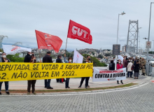 PM impede manifestação de servidores contra Reforma Administrativa em Florianópolis