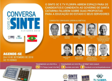 SINTE realiza conversa com transmissão ao vivo com Candidatos/a ao Governo de SC