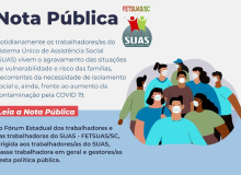 FETSUAS/SC emite nota com propostas para assistência social e famílias vulneráveis