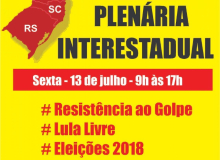 Plenária Interestadual Sul da CUT acontece no dia 13 de julho