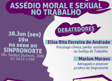 SINPRONORTE promove mesa redonda sobre assédio moral e sexual no trabalho