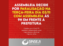 Servidores públicos municipais de Joinville fazem paralisação nesta terça-feira (3)