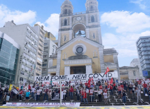 1º de maio em SC foi marcado por atos simbólicos, solidariedade e #ForaBolsonaro