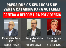 Pressione os senadores contra a Reforma da Previdência