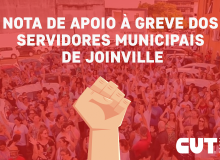 CUT-SC apoia  greve dos servidores públicos municipais de Joinville