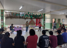 CUT na Comunidade realiza ação na escola índigena Fen'nó, em Chapecó