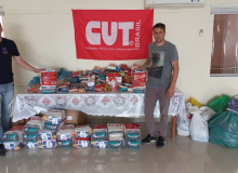 Regional Norte doa meia tonelada de alimentos para campanha Chuva de solidariedade