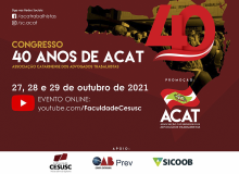 Congresso marca 40 anos da Associação Catarinense dos Advogados Trabalhistas de SC