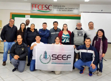 Direção do SEEF participa de formação do Programa Alicerce da CUT-SC