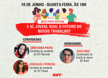 CUT-SC promove bate-papo virtual sobre trabalho e organização da juventude CUTista