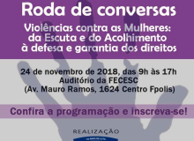 SinPsi-SC promove debate sobre violência contra a mulher